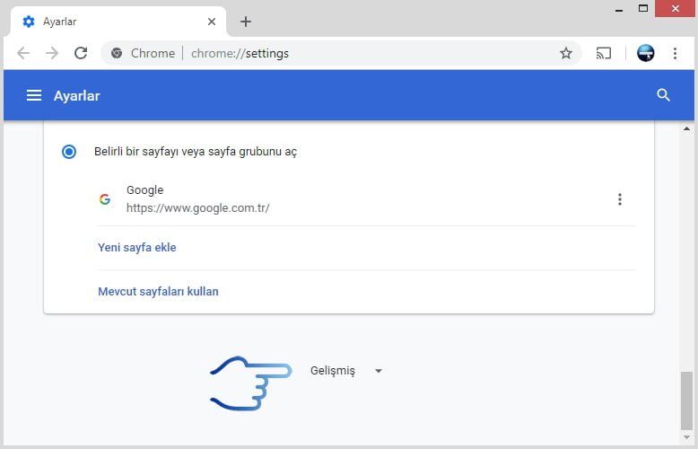 Google Chrome'da Kendi Kendine Açılan Sayfaları Engelleme