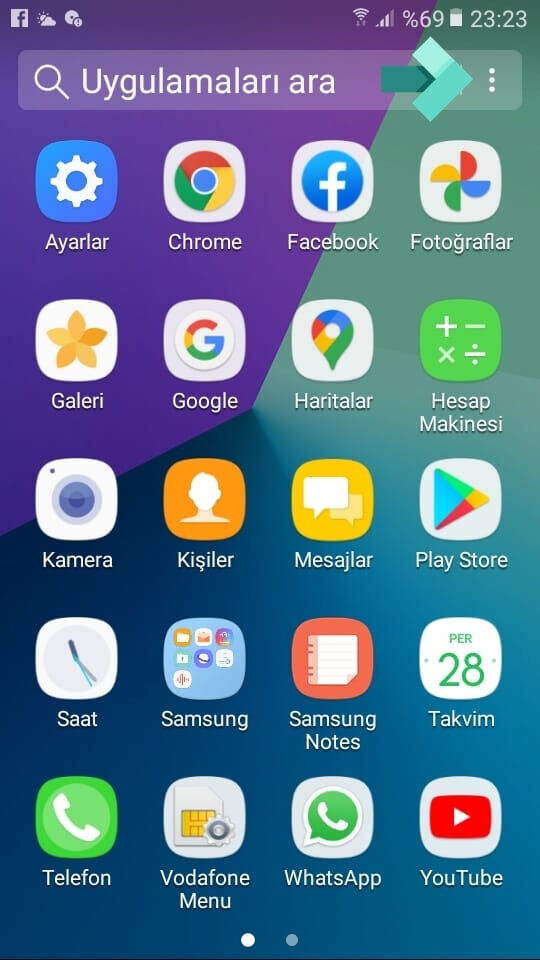 Samsung Uygulama Gizleme Adımları